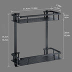 Shelves For Shower Corner 2 level Black