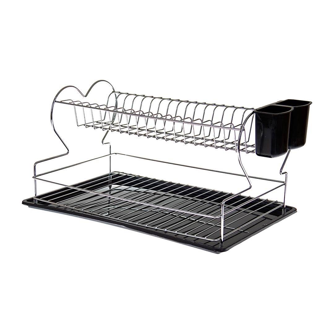 Heart shaped two-tier dish dryer