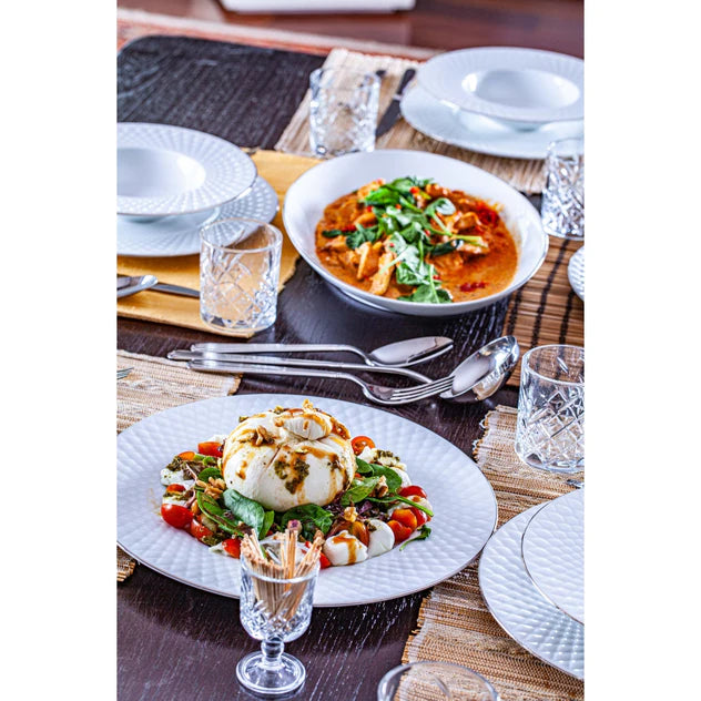 Tunisie Brillio Dinner Set with Platinum Rim - 29 Pieces for 6 People