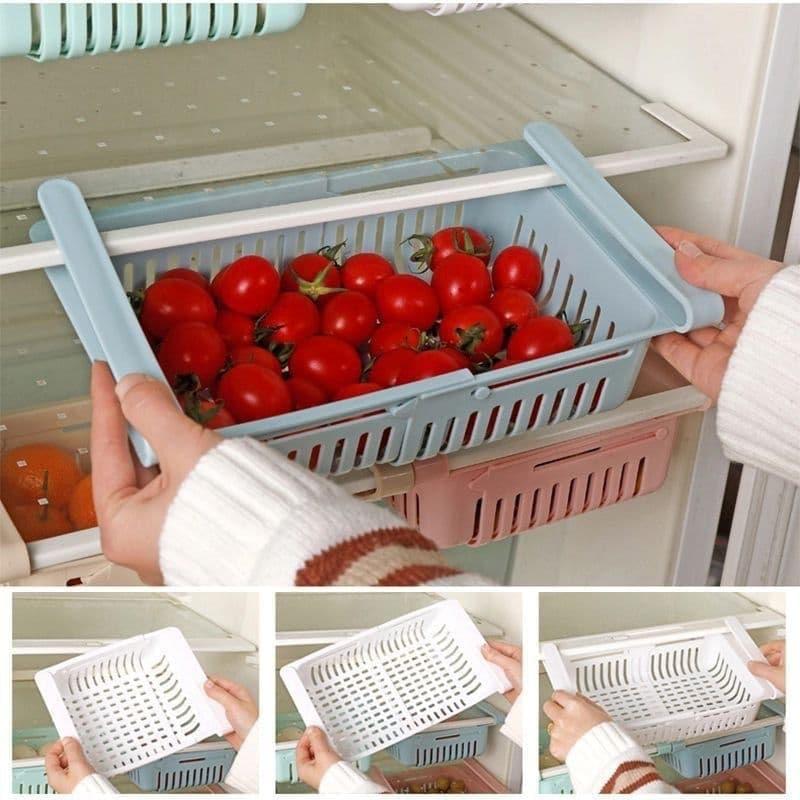 Retractable Refrigerator Drawer Organizer Kitchen