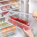 refrigerator organizer with cover