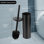 Toilet Brush Holder Black Stainless 304