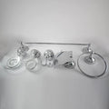 Bathroom Accessory Set Silver (6 Pieces)
