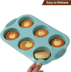 6 eye silicone cupcake mold