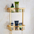 Stainless corner, 2 shelves (Gold)