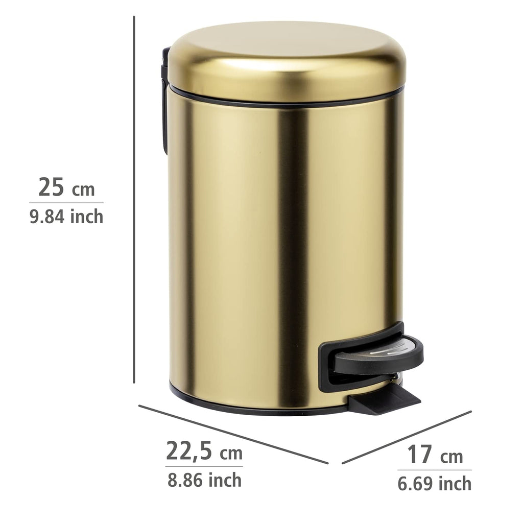 trash basket stainless gold 3L Elet