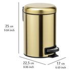trash basket stainless gold 5L Elet