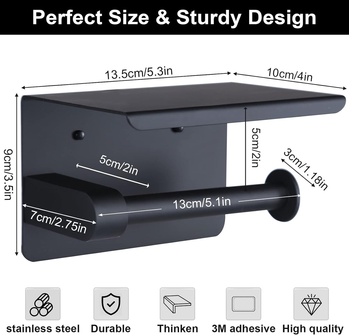 Wc Paper Holder (Black)