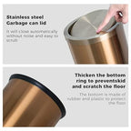 Trash Basket Stainless 304 Rose Gold  12L