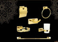 Gold bathroom tools 6 pieces