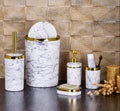 Bathroom set 5 pieces Marble white
