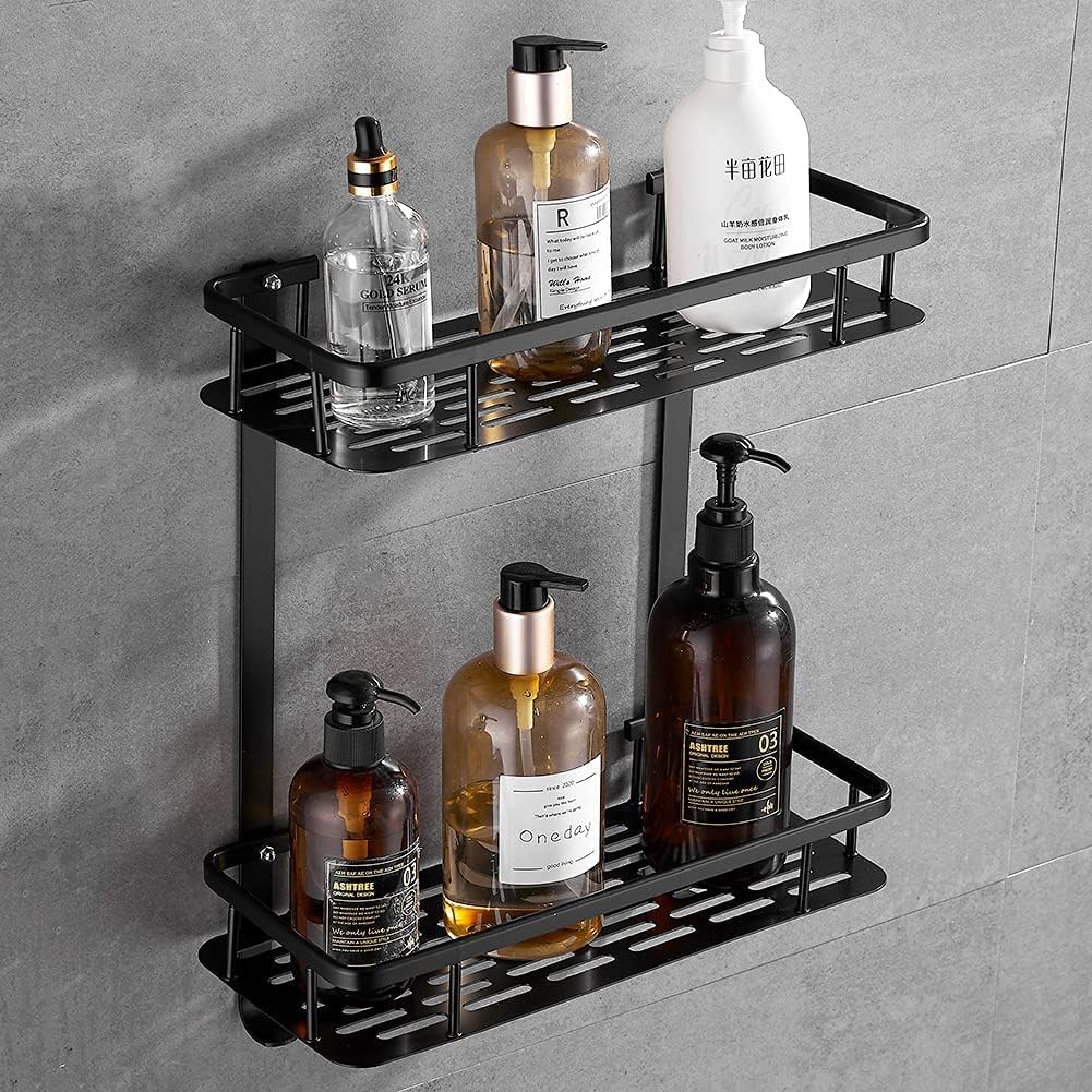 Shelves For Shower Corner 2 level Black