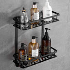 Shelves For Shower Corner 2 level Black