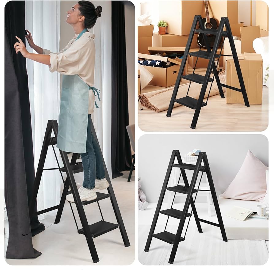 High quality black metal ladder