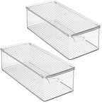 refrigerator organizer with cover