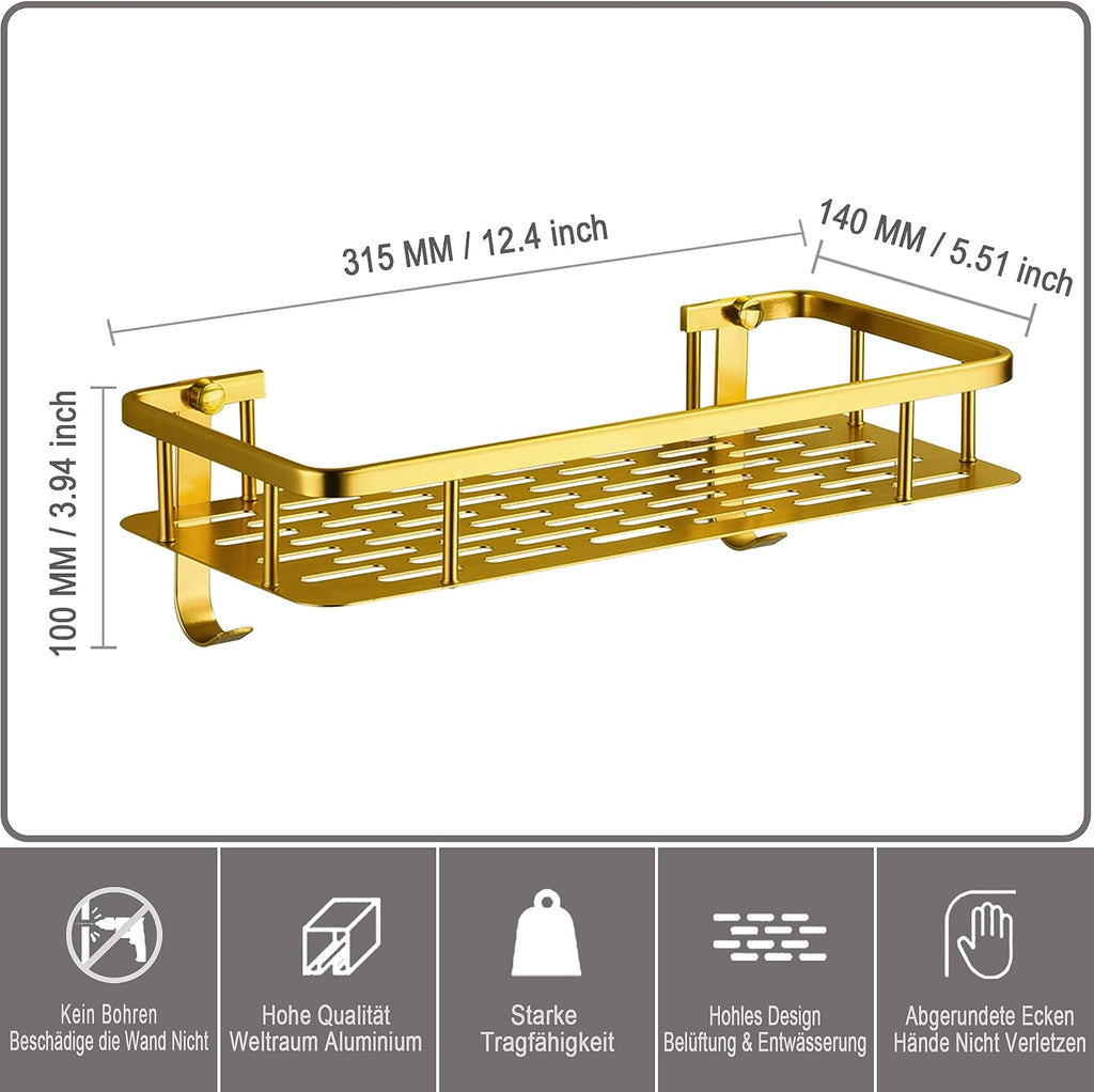 Shelves For Shower Corner gold