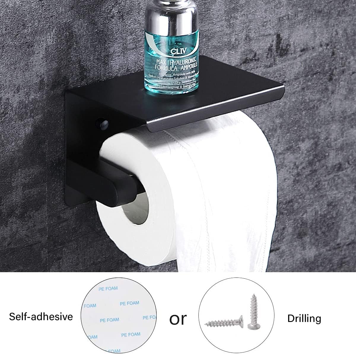 Wc Paper Holder (Black)