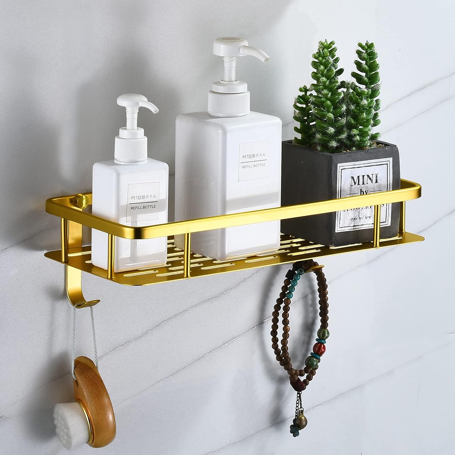 Shelves For Shower Corner gold