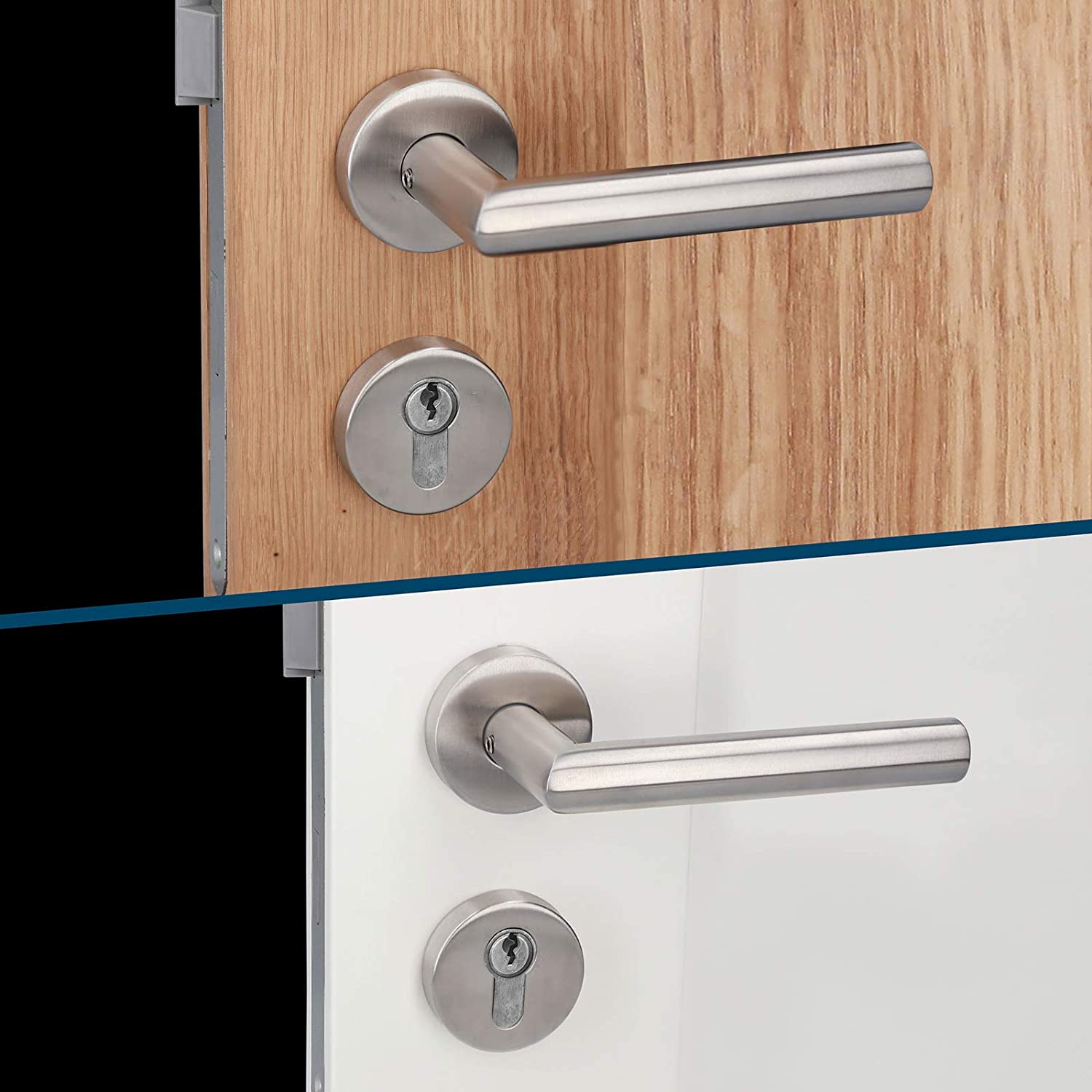 Stainless Steel door handle Cylinder Rosette