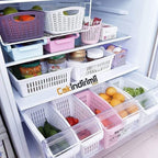 Plastic Storage Organizing Basket for Refrigerator
