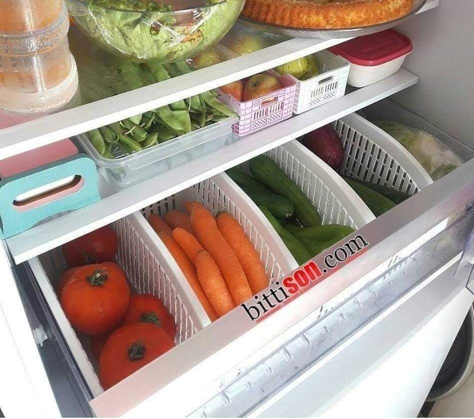 Plastic Storage Organizing Basket for Refrigerator