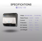 XINDA GSQ130 Automatic Brushed Hand Dryer 