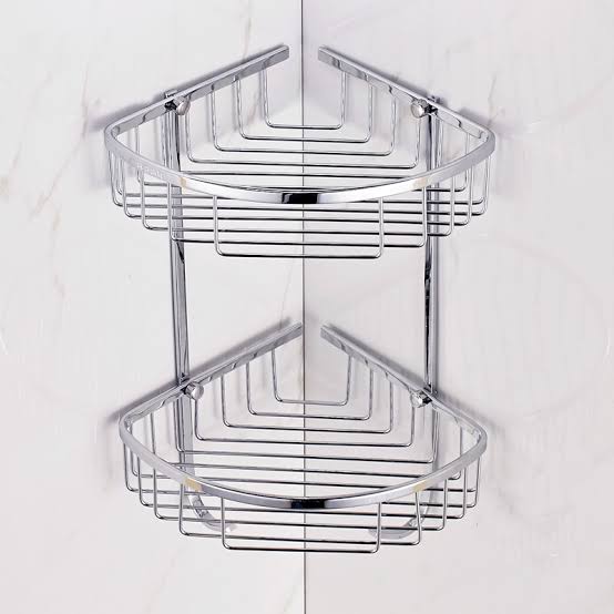 2 tier  304 Stainless Steel Bathroom Shelf