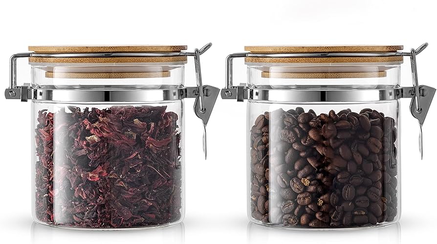 Small Glass Clip Spice Jar