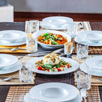 Tunisie Brillio Dinner Set with Platinum Rim - 29 Pieces for 6 People