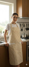 Linen Kitchen Apron – Material: Linen x Waterproof Backing