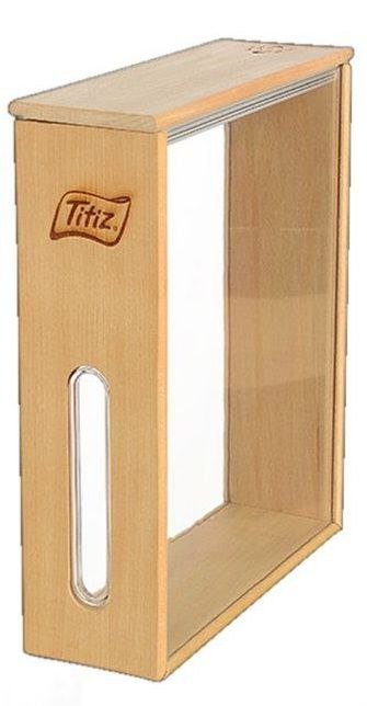 Wooden grain container acrylic