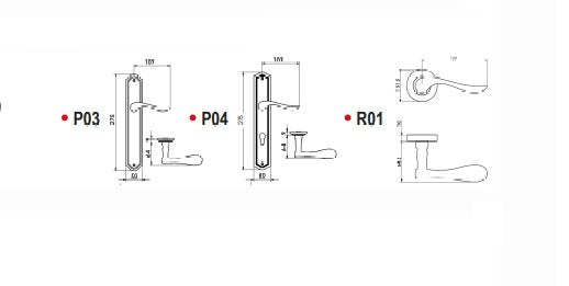 WC Door Handle Modle Onda