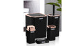 Bathroom set 5 pieces copper / black