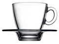 Pasabahce Aqua Tea Cup & Saucer Set - 6 pieces, 215ml