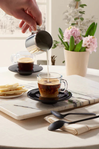 Pasabahce Aqua Espresso Cup & Saucer Set - 6 pieces, 72ml
