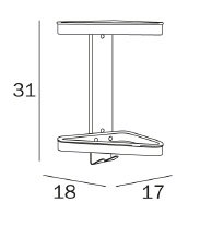 Double corner shelf