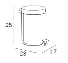 Dustbin with cover and pedal and anti-slip base