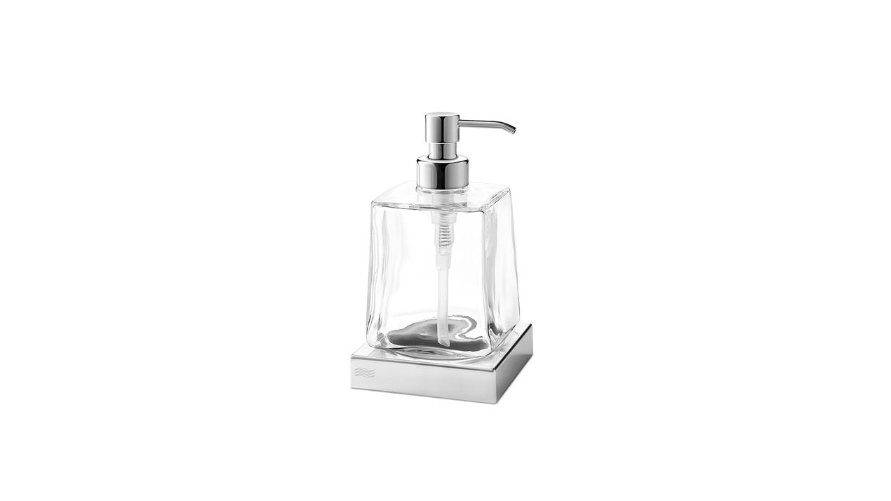 Inda soap dispenser with glass