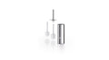 Wall mounted free-standing toilet brush holder.