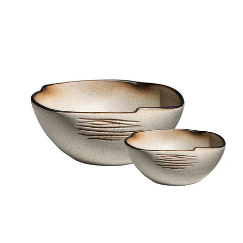 AbraCadabra Brulee Bowls Set - Silver Grey , 2 Pieces