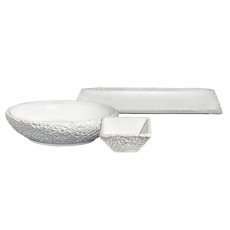 AbraCadabra Mamba Serving Set - White, 3 Pieces