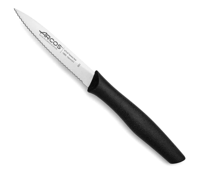 Arcos Nova Serrated Peeling Knife - Black, 21.1cm