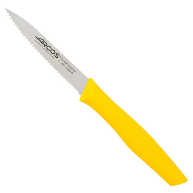 Arcos Nova Serrated Peeling Knife - Yellow, 100mm