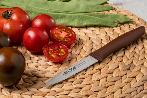 Arcos Nova Serrated Peeling Knife - Brown, 21.1cm