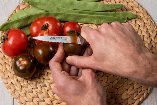 Arcos Nova Serrated Peeling Knife - Brown, 21.1cm