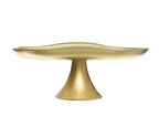 ArdaCam Sade Footed Serving Platter - Gold with White Spots, 27.5 cm