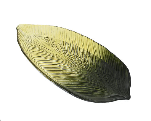 ArdaCam Acute Leaf Plate - Green & Black, 43 cm