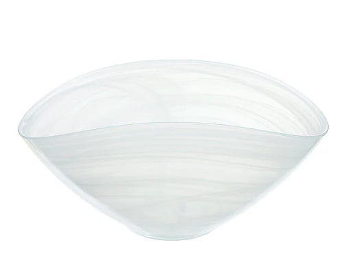 ArdaCam In Style Oval Serving Bowl - White Alabaster, 26.5*14.3 cm