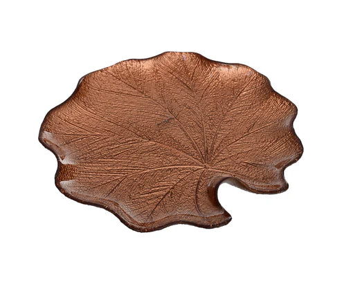 ArdaCam Lotus Leaf Plate - Metallic Copper, 27.5 cm