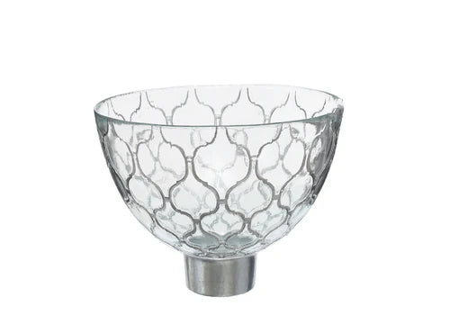 ArdaCam Luna Footed Serving Bowl - Silver, 25.5 cm